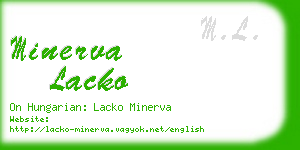 minerva lacko business card
